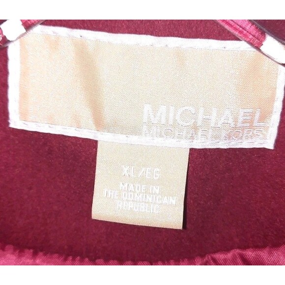 Michael Kors Red Wool Blend Double Breasted Short Pea Coat Jacket Blazer Size XL - Picture 4 of 6